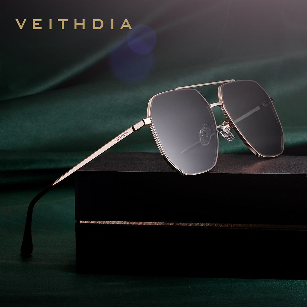 Sunglasses Aviator Polarized - Veithdia-óculos de sol masculinos e femininos,