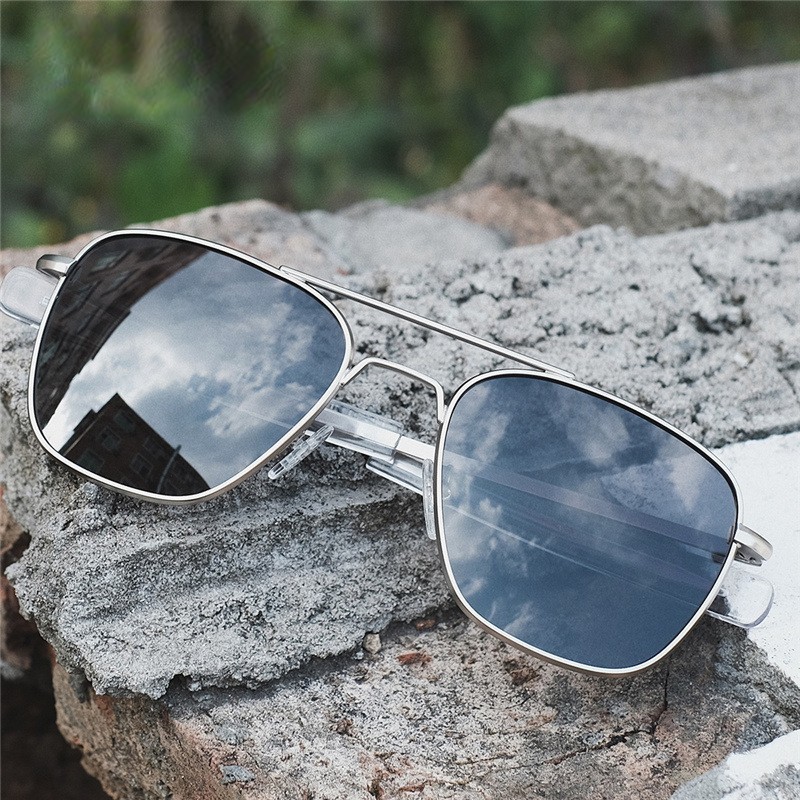Sunglasses Aviator Polarized - Óculos de sol retro homem armação