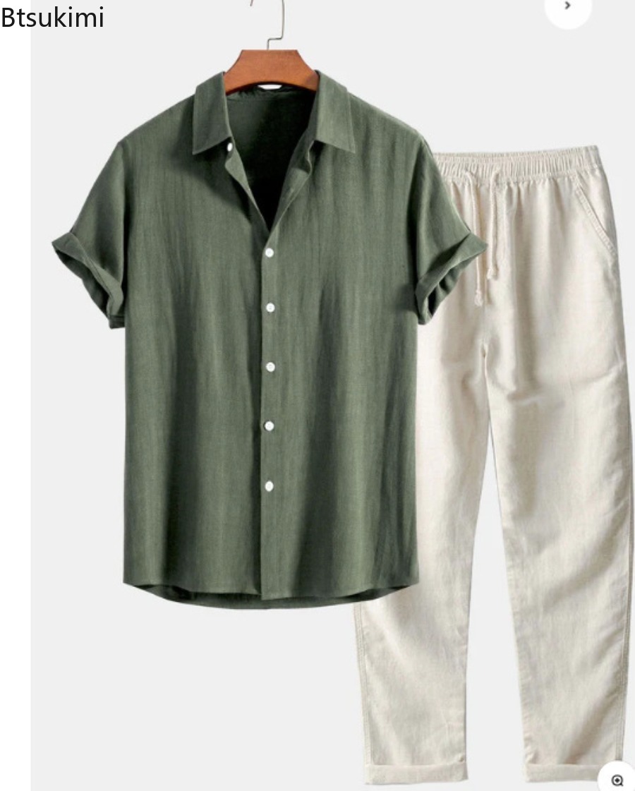 Conjunto Masculino de Moda 202 - Short Linen Drawstring avaliação e preço