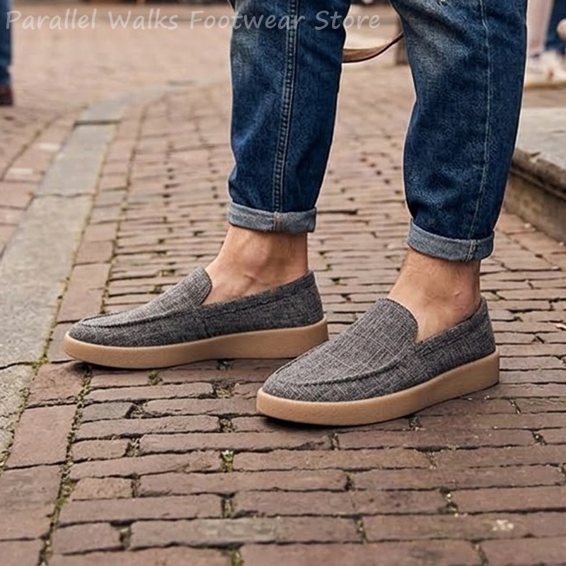 Mocassins Masculinos de Lona S - Espadrille Slip On avaliação e preço