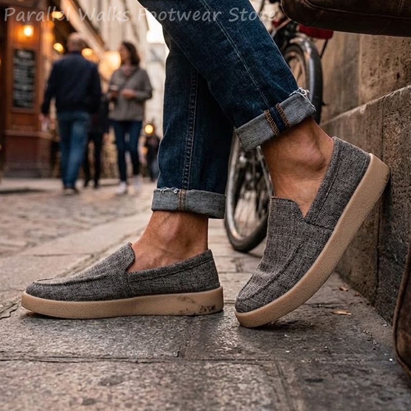 Mocassins Masculinos de Lona S - Espadrille Slip On avaliação e preço